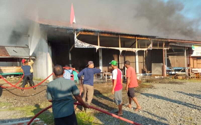 7 Toko Terbakar di Lhoong Aceh Besar, Diduga Akibat Kebocoran Gas