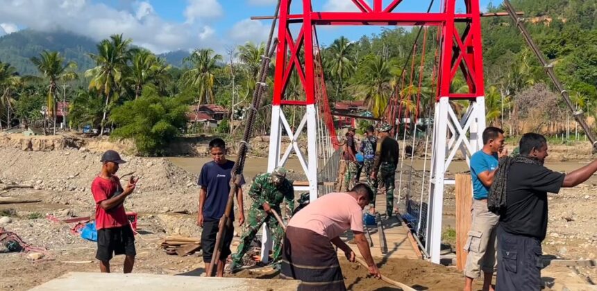 TNI Kebut Pembangunan Jembatan Gantung di Linge, Safrizal: Simbol Kolaborasi Memulihkan Aceh Pascabencana