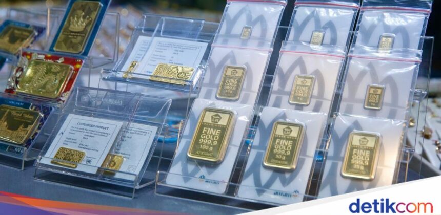 Harga Emas Antam Hari Ini Turun Signifikan