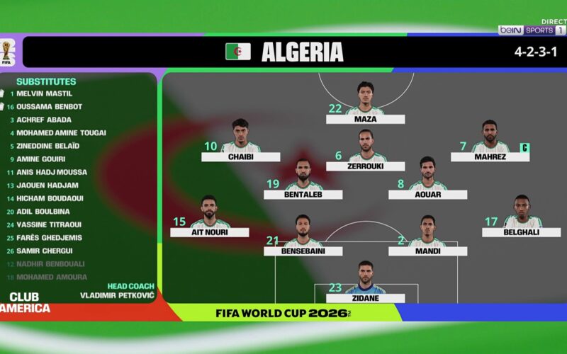Luca Zidane Jadi Kejutan di Susunan Pemain Algeria vs Swiss