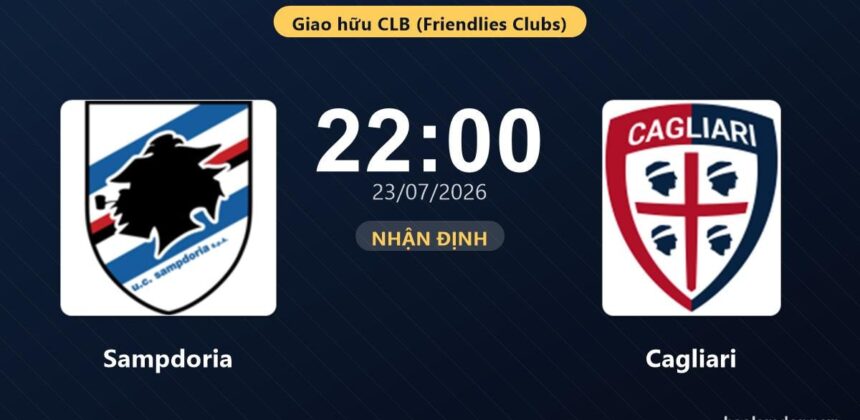 Sampdoria dan Cagliari Siap Bertanding di Persahabatan