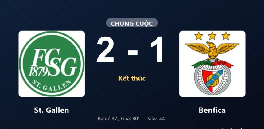 St. Gallen Menang 2-1 atas Benfica, Tom Gaal Bersinar