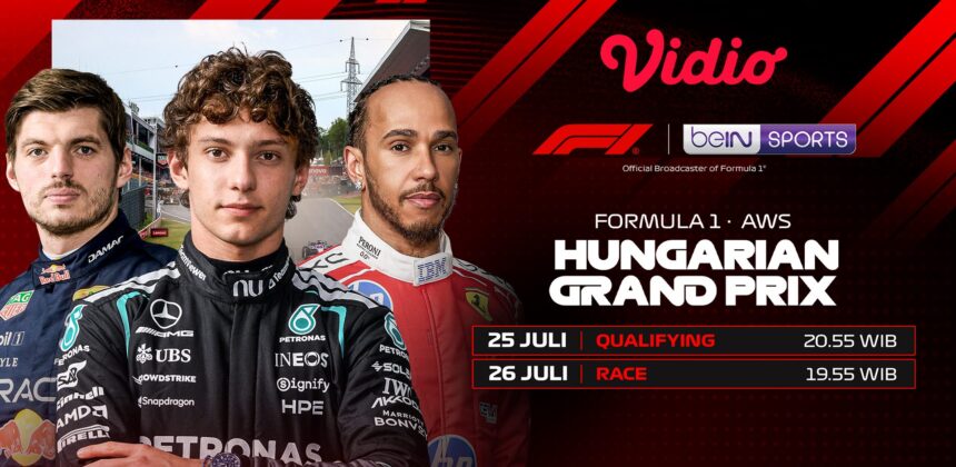 Streaming Formula 1 AWS Hungarian Grand Prix 2026 di Vidio