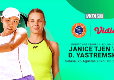 Duel Janice Tjen vs D. Yastremska di WTA 500 Abierto GNP Seguros 2026