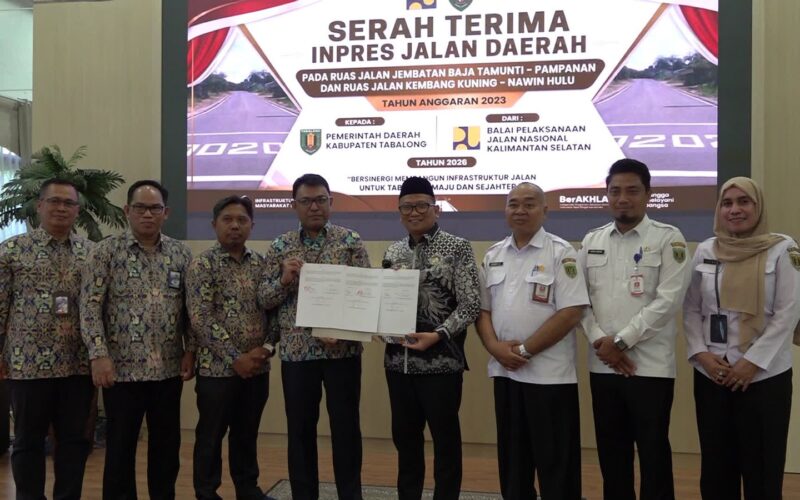 Pemkab Tabalong Terima Dua Ruas Jalan untuk Konektivitas