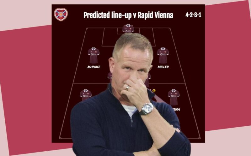 Perubahan Tak Terduga dan Pilihan Lain untuk Hearts Hadapi Rapid Vienna