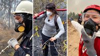 Artis Perempuan Terjun Langsung Padamkan Kebakaran Hutan Kalimantan
