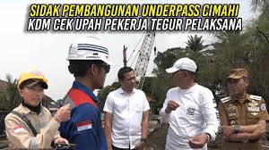 Kang Dedi Mulyadi Sidak Proyek Underpass di Cimahi
