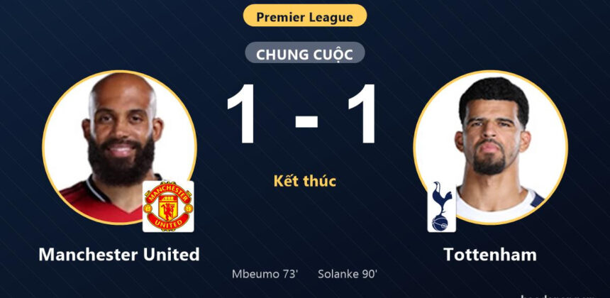 Manchester United dan Tottenham Berakhir Imbang 1-1 di Old Trafford